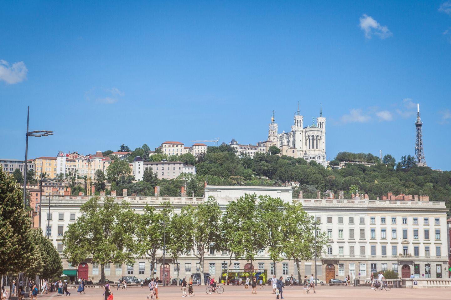 Where to stay in Lyon The Basilique Notre Dame de Fourviere Church on the hill above the Place Bellecour in Lyon, France