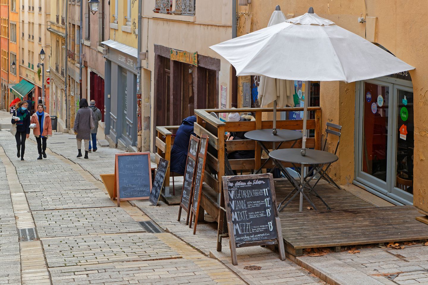 Where to stay in Lyon A street in the Croix Rousse area in Lyon, France